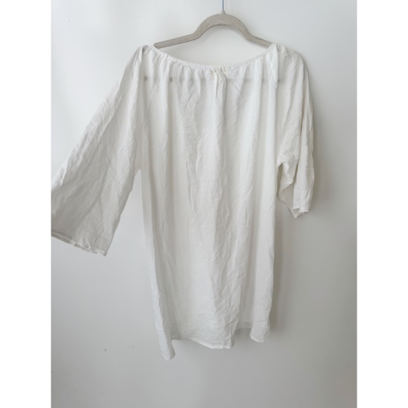 9seed Santa Cruz Wrinkled Gauze Swim Cover Up White OS - Picture 3 of 6